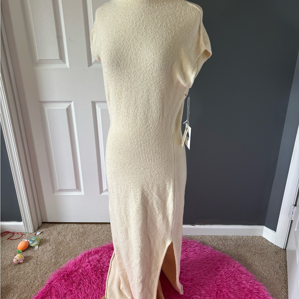 Anthropologie Cream Maxi Dress
